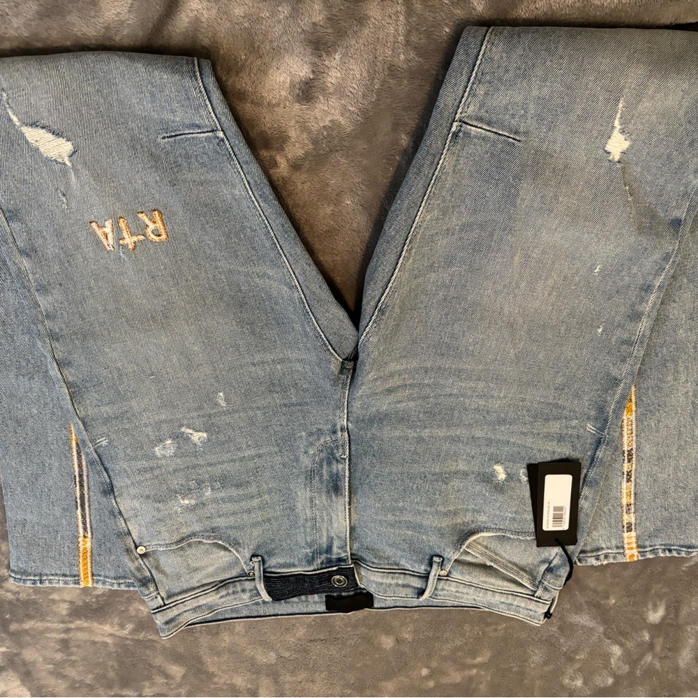 RtA Light Blue Distressed Men's Jeans